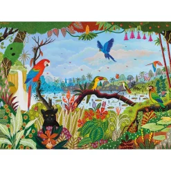Puzzle 1500 pièces : Jungle animée - Nathan