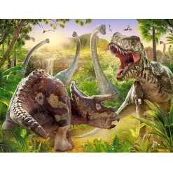 Puzzle 180 pièces : La bataille des Dinosaures - Castorland