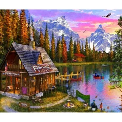 Puzzle 1000 pièces : La cabane de pêche - Vermont Christmas Company