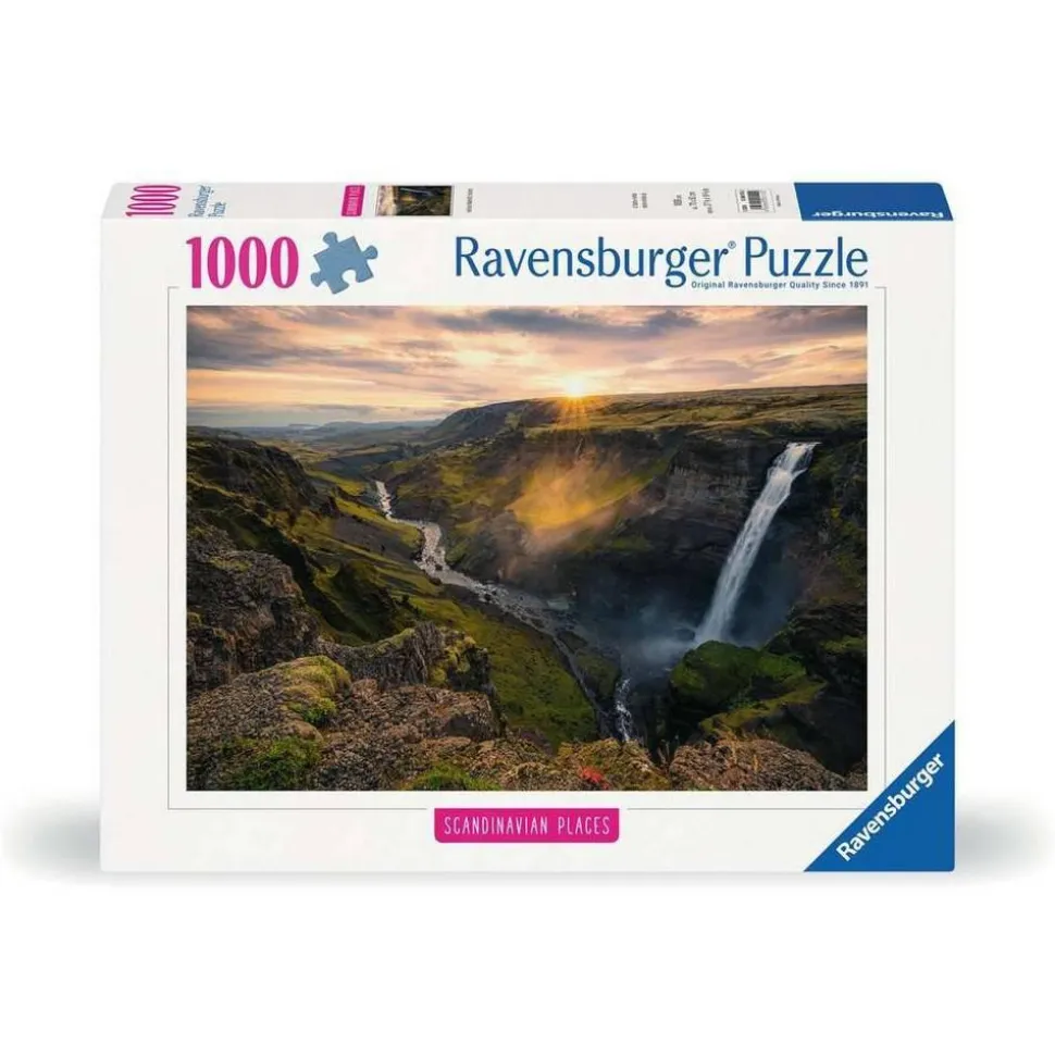 Puzzle 1000 pièces : La cascade Háifoss, Islande - Ravensburger