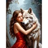 Puzzle 1000 Pièces : La Dame et le Loup - EnjoyPuzzle