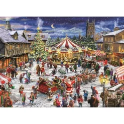 Puzzle 1500 pièces : La Foire de noël - Clementoni