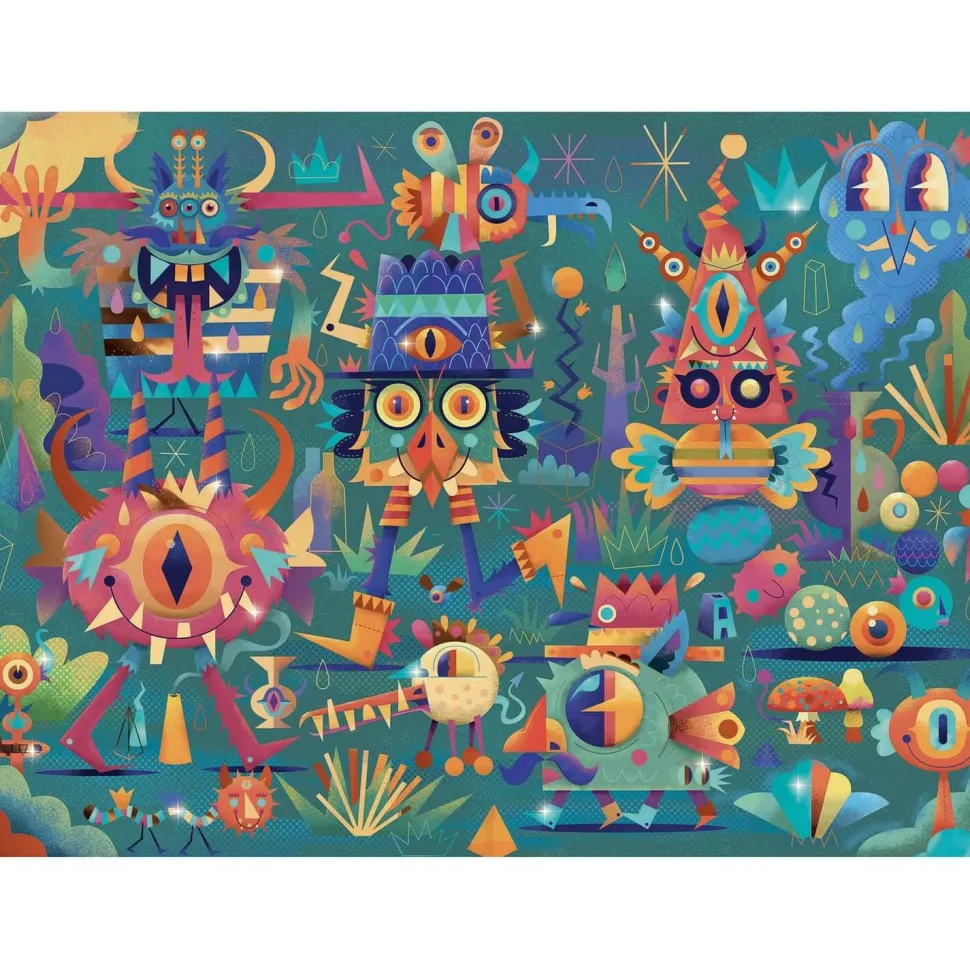 Puzzle 50 pièces : La fête des monstres - Djeco