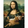 Puzzle 500 pièces : La Joconde et son minou ronronnant - Trefl