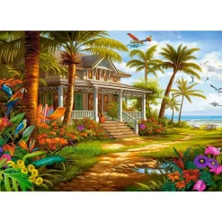 Puzzle 1500 pièces : La maison des palmiers - Castorland