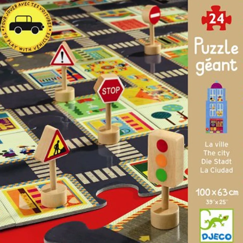 Puzzle 24 pièces - La ville - Djeco