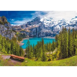 Puzzle 1500 pièces : Lac d'Oeschinen, Alpes, Suisse - Trefl