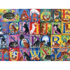 Puzzle 500 pièces : L'alphabet du chat - Trefl