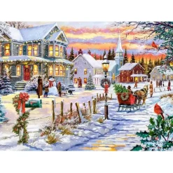 Puzzle 180 pièces : L'arbre de Noël arrive - Castorland