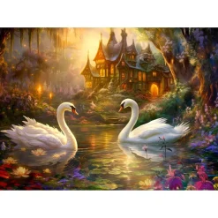 Puzzle 1000 Pièces : Le chant du cygne - EnjoyPuzzle
