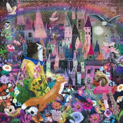 Puzzle 1000 pièces : LE CHAT ET LE CHATEAU - Eeboo