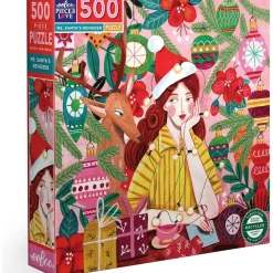 Puzzle 500 pièces : Le Renne de Mme Santa - Eeboo