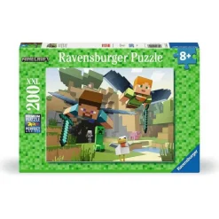 Puzzle 200 pièces : Les aventures de Minecraft - Ravensburger