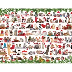 Puzzle 1000 pièces : Les chats de noël - Eurographics