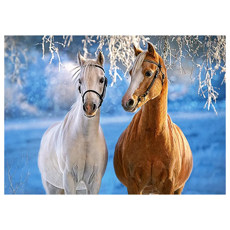 Puzzle 260 pièces : Les chevaux d'hiver - Castorland