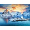 Puzzle 1000 pièces : Lever de soleil sur Sakrisoy, Lofoten, Norvège - Castorland
