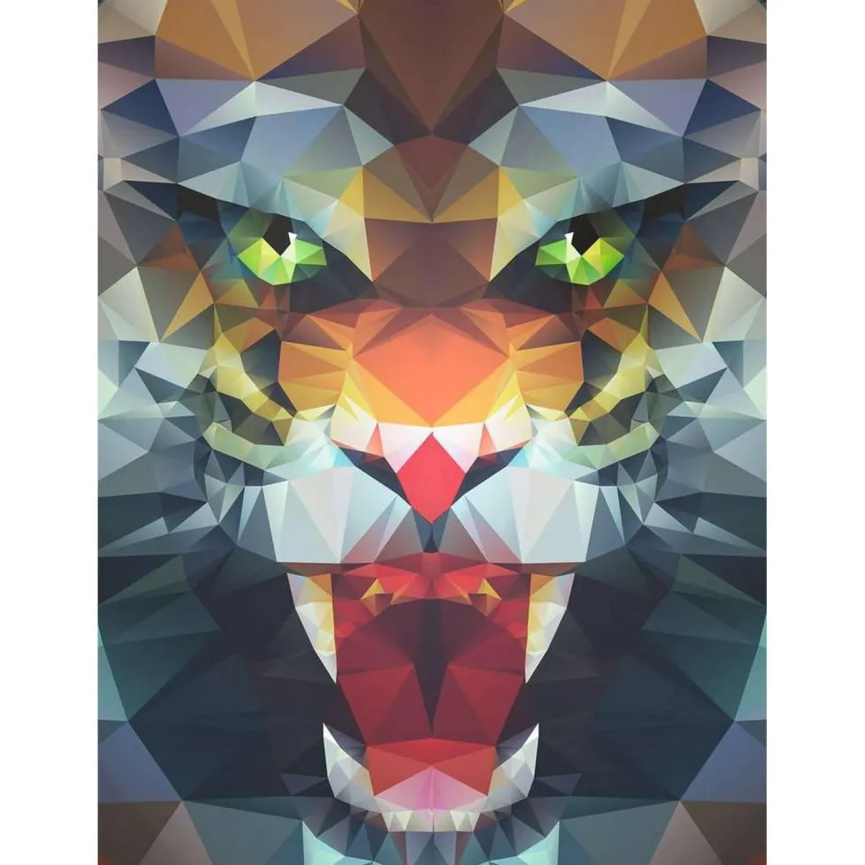 Puzzle 500 pièces : Lion de polygone - Ravensburger