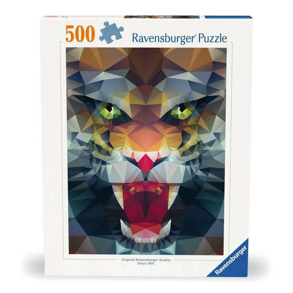 Puzzle 500 pièces : Lion de polygone - Ravensburger