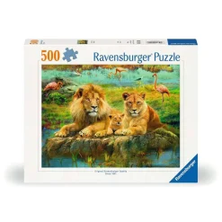 Puzzle 500 pièces - Lions dans la savane - Ravensburger