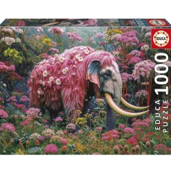 Puzzle 1000 pièces : ÉLÉPHANT FLEURI - Educa