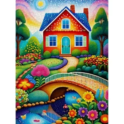 Puzzle 1000 Pièces : Maison des Couleurs - EnjoyPuzzle