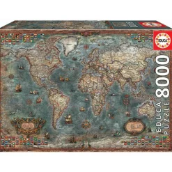 Puzzle 8000 pièces : Mappemonde historique - Educa