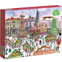 Puzzle 1000 pièces : Marché de Noël, Michael Storrings - Galison