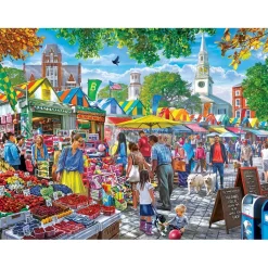 Puzzle 750 pièces : Marché fermier - Après-midi de marché - Master Pieces