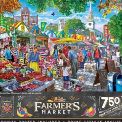 Puzzle 750 pièces : Marché fermier - Après-midi de marché - Master Pieces