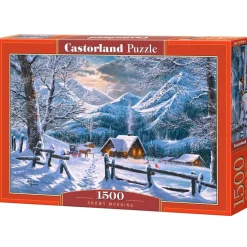 Puzzle 1500 pièces : Matin enneigé - Castorland