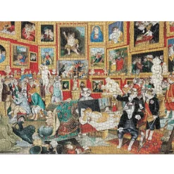 Puzzle 1500 pièces : Meowsterpiece of Western Art : La Tribune des offices - Galison