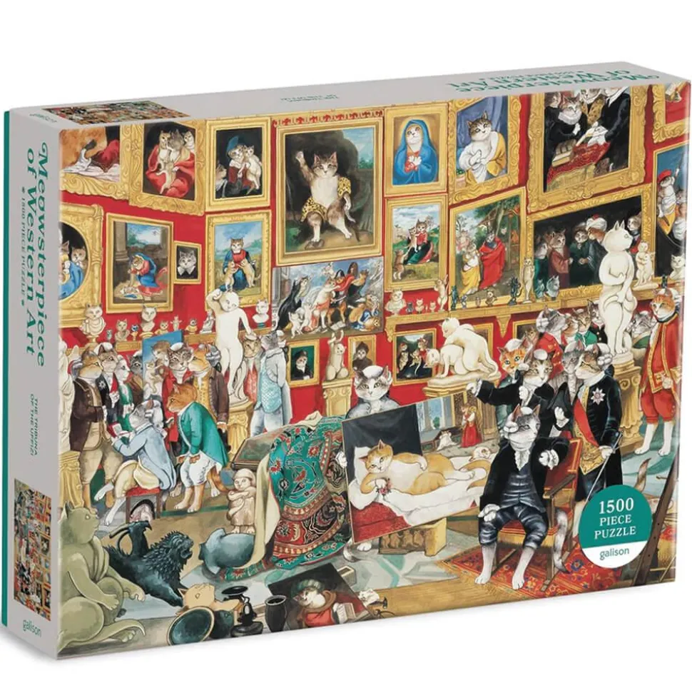 Puzzle 1500 pièces : Meowsterpiece of Western Art : La Tribune des offices - Galison