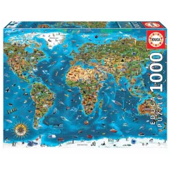 Puzzle 1000 pièces : merveilles du monde - Educa