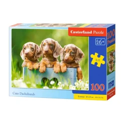 Puzzle 100 pièces : Mignons teckels - Castorland