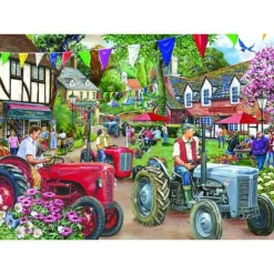 Puzzle 1000 pièces : N°27 - Défilé de tracteurs - The House Of Puzzle