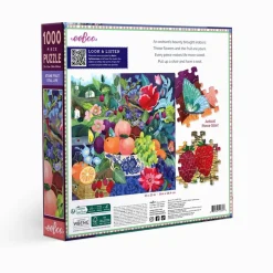 Puzzle 1000 pièces : Nature morte - corbeille de fruits - Eeboo