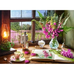 Puzzle 1000 pièces : Nature morte avec Violette Snapdragon - Castorland