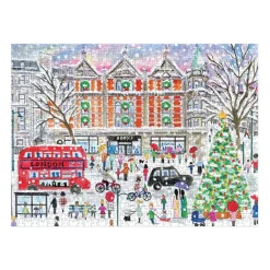 Puzzle 1000 pièces : Noël à Londres, Michael Storrings - Galison