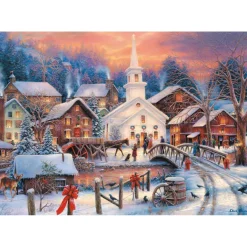 Puzzle 1000 pièces : Noël Blanc - Trefl