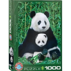 Puzzle 1000 pièces : Panda et bébé - Eurographics