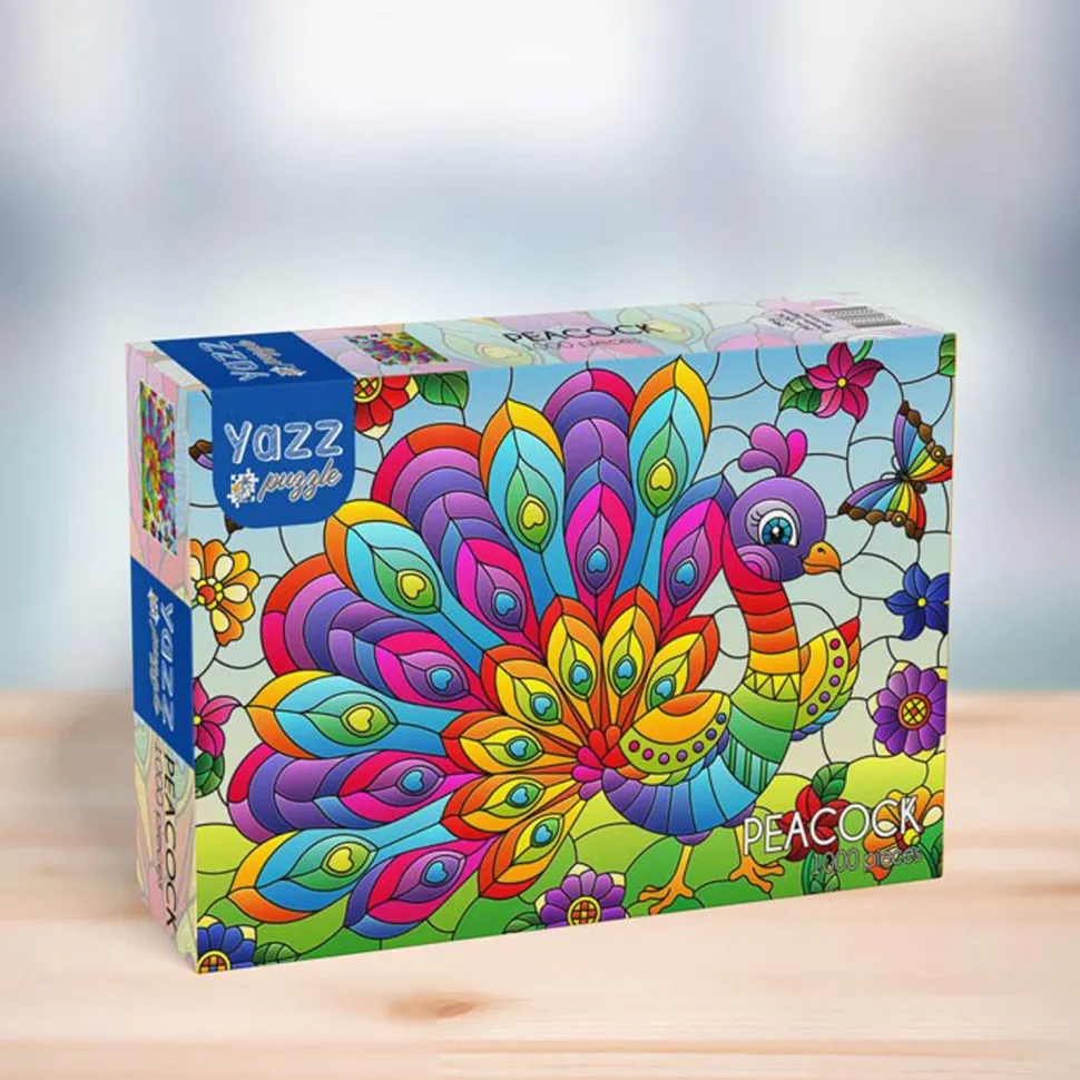 Puzzle 1000 pièces : Paon - Yazz puzzle