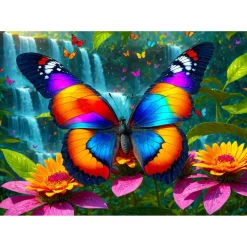 Puzzle 1000 Pièces : Papillon dans la forêt - EnjoyPuzzle