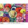 Puzzle 1000 pièces : Parasols traditionnels en huile et papier - Eurographics