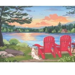 Puzzle 1000 pièces : Pays des chalets par Nicolle Lalonde - Villager Puzzles