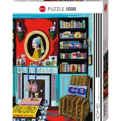 Puzzle 1000 pièces : pièce à vivre avec vermeer - Heye