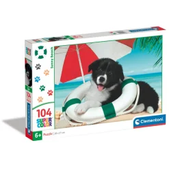 Puzzle 104 pièces : Plage ensoleillée - Clementoni