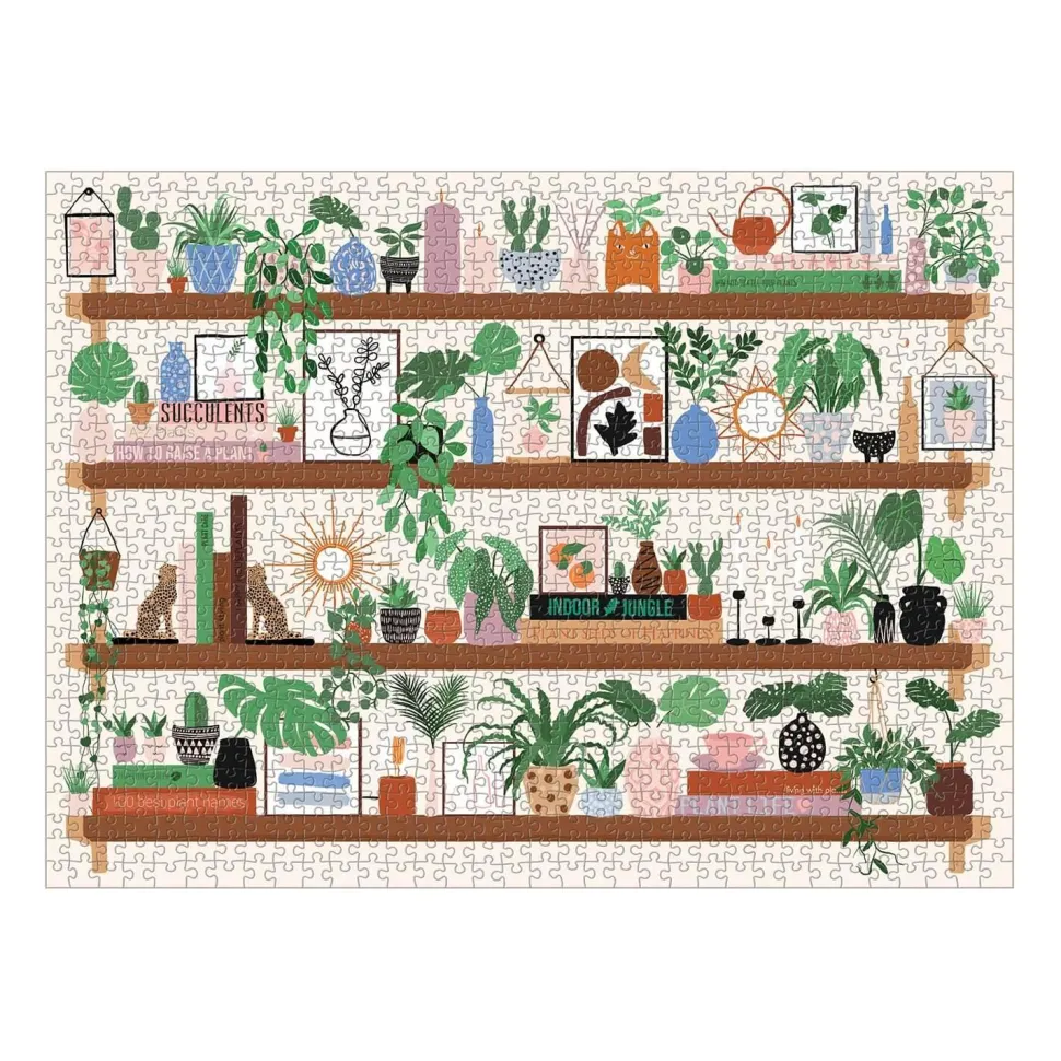 Puzzle 1000 pièces : Plante Shelfie - Galison