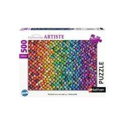 Puzzle 500 pièces : Poiskaïï arc-en-ciel - Maluzelle - Nathan