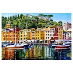 Puzzle 1000 pièces : Portofino sur la réflexion - The House Of Puzzle