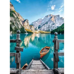 Puzzle 500 pièces + poster : Lac de Braies - Clementoni